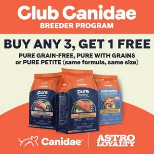 Canidae | All PURE, PURE WITH GRAINS, PURE PETITE Items | BREEDER Buy 3, Get 1 FREE.