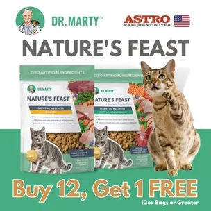 Dr. Marty's | 12oz Freeze-Dried Cat Food | OFFICIAL Buy 12, Get 1 FREE