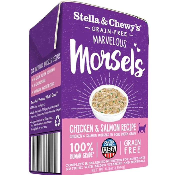 Marvelous Morsels Chkn & Slmn Wet Cat Food 5.5-oz
