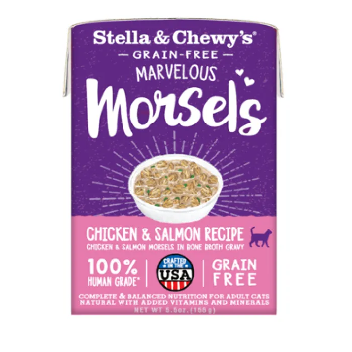 Marvelous Morsels Chkn & Slmn Wet Cat Food 5.5-oz