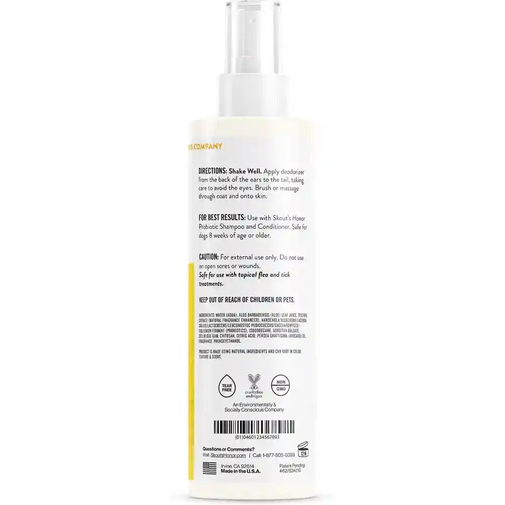 Daily Use Pet Deodorizer Probiotic Honeysuckle 8-oz