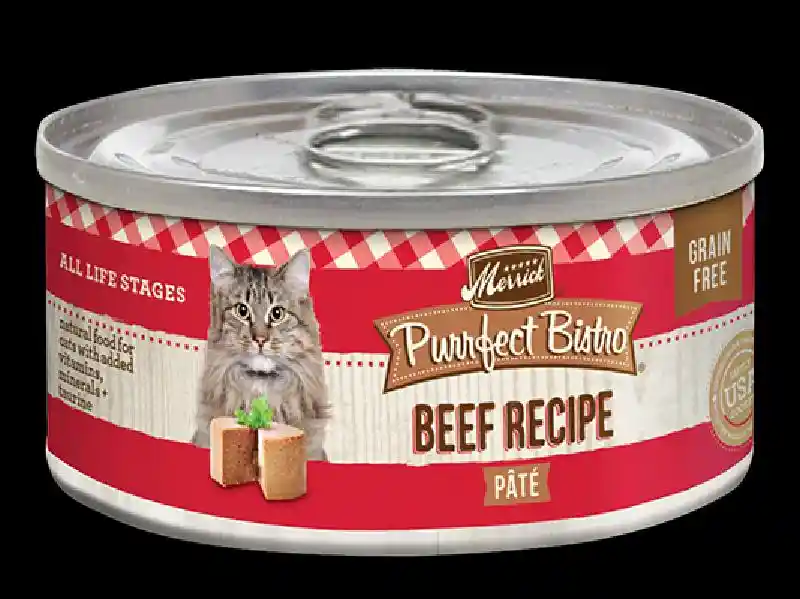 Purrfect Bistro Beef Pate Grain-free Canned Cat Food 3-oz