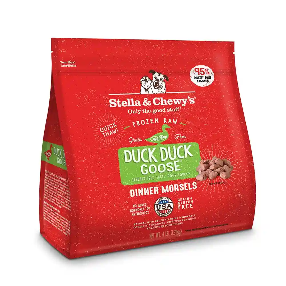 Dinner Morsels Duck Goose Frozen Raw Dog Food 8.5-Oz