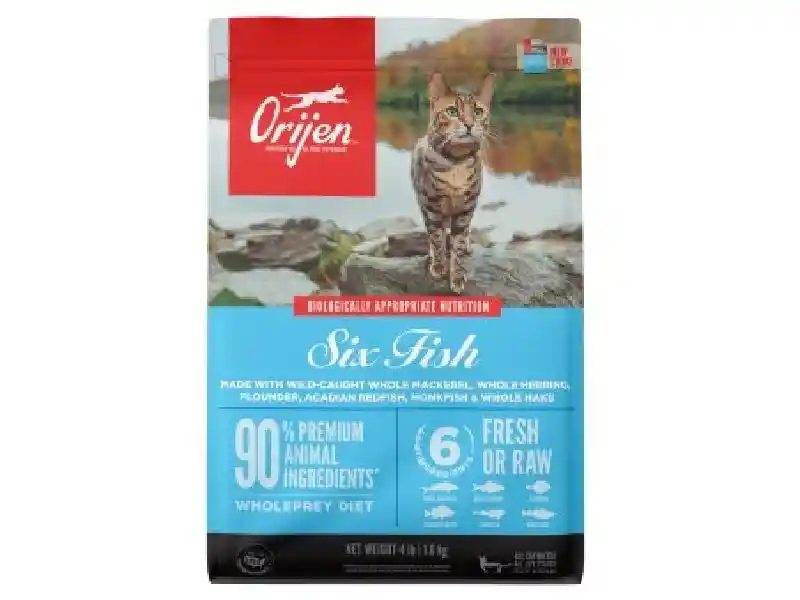 Dry Cat Food, Six Fish, Biologically Appropriate & Grain Free 4-lb