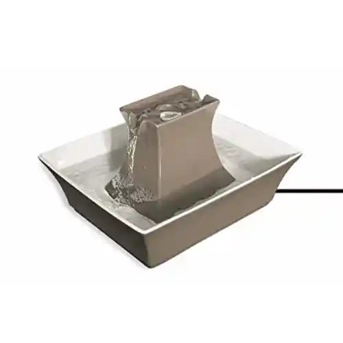 Ceramic Pagoda Pet Fountain Taupe One Size