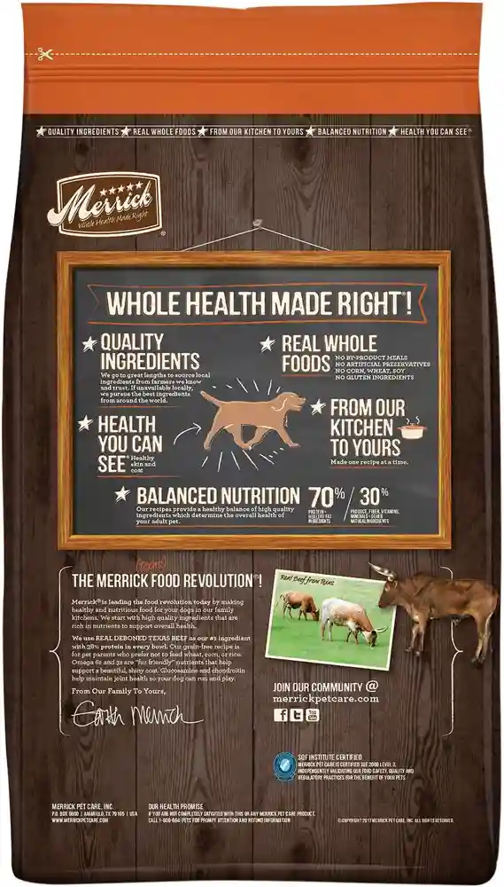 Grain-free Real Texas Beef & Sweet Potato Recipe Dry Dog Food 4-lb