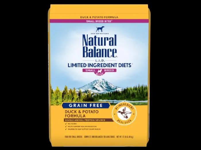 L.I.D. Limited Ingredient Diets Potato & Duck Formula Small Breed Bites Grain-Free Dry Dog Food 12-Lb