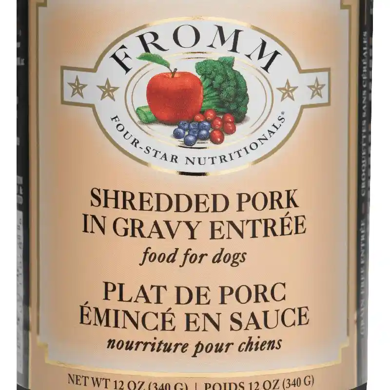 Four Star Grain Free Shredded Pork In Gravy Entree Canned Dog Food 13-oz