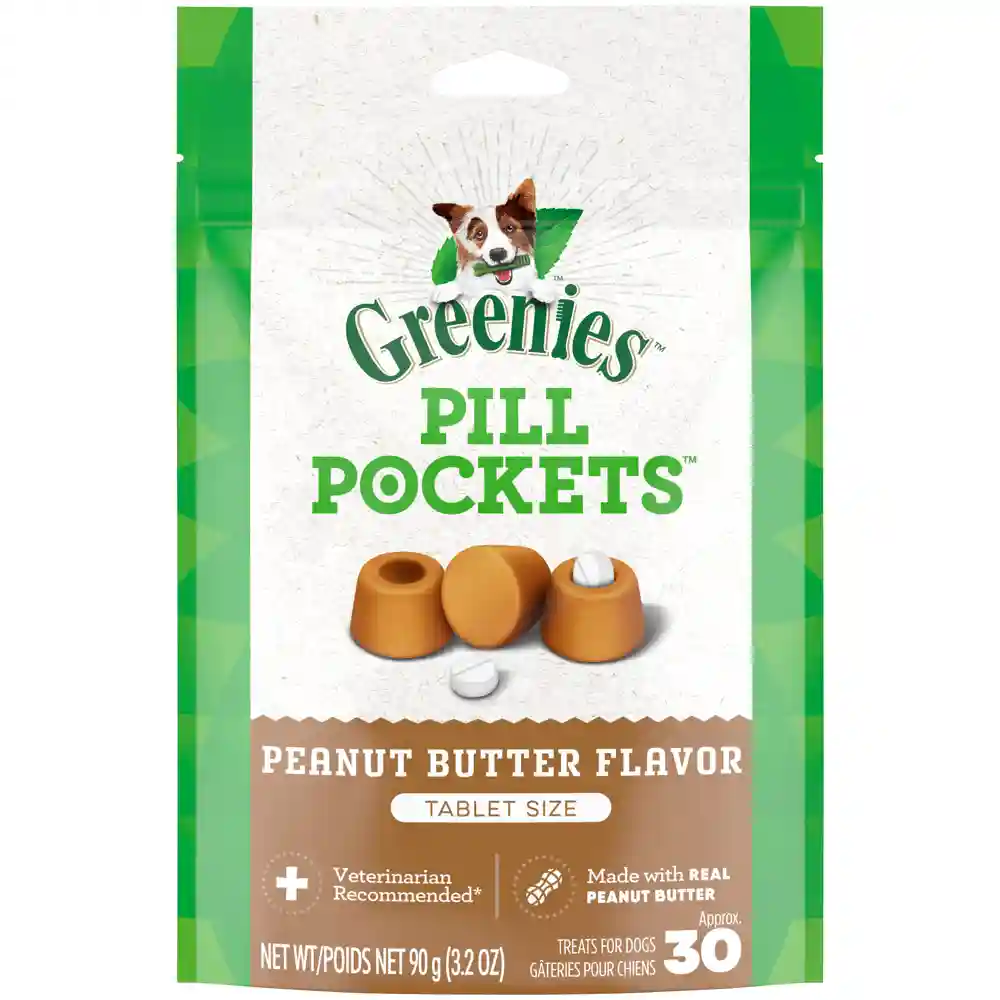 Pill Pockets Tablet Size Pb Dog Treat - 3.2-oz Pou