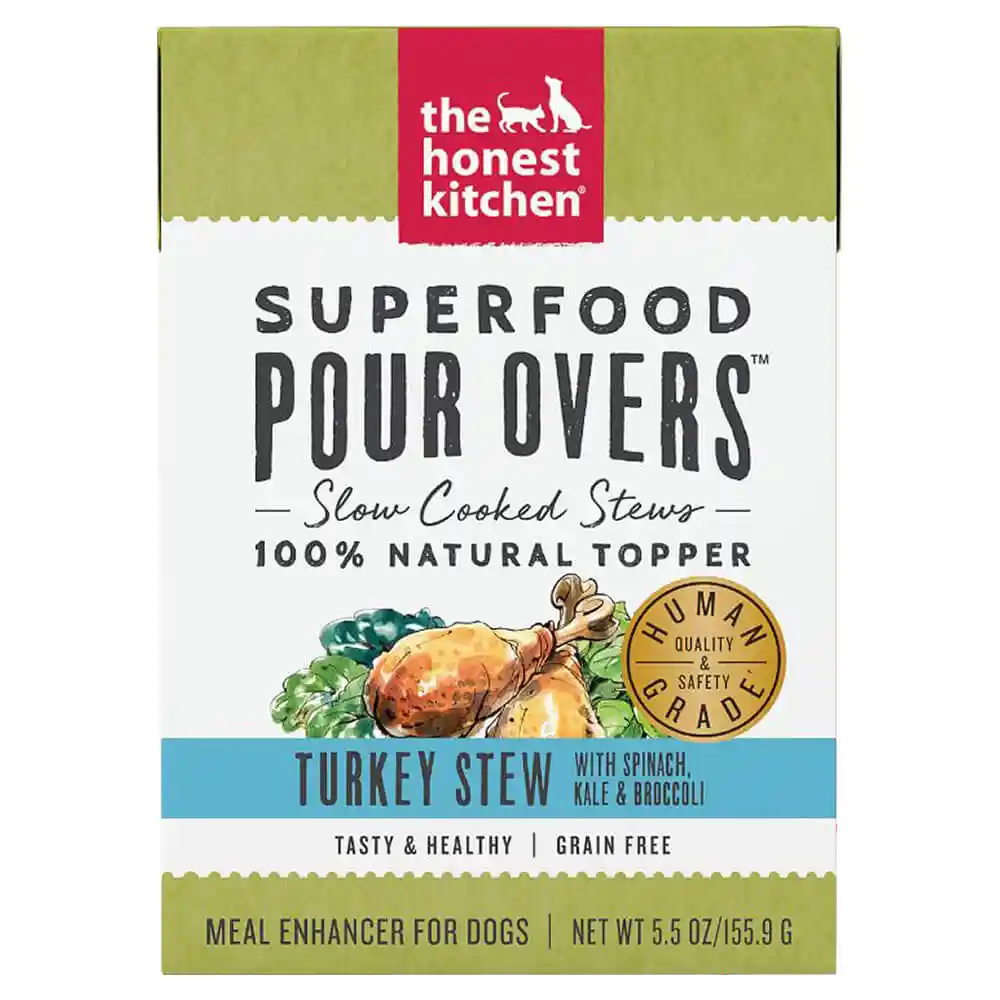 Superfood Pour Overs Turkey Stew With Veggies Wet Dog Food Topper 5.5-oz
