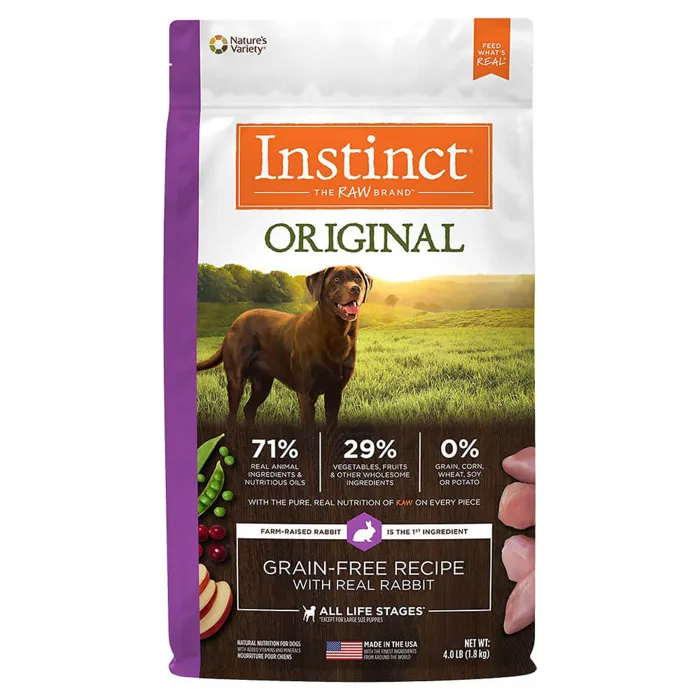Instinct Original Gf W/ Real Rbt Nat Dog Food 4-lb