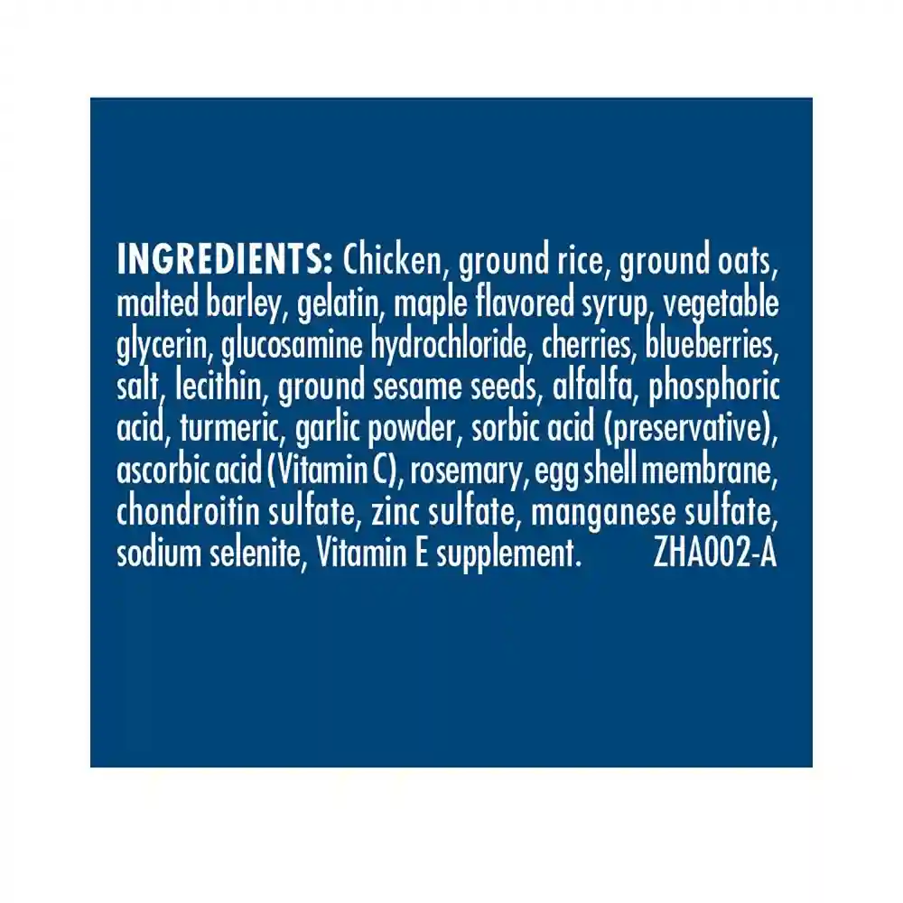Zuke's Hip & Joint Peanut Butter & Oats With Glucosamine & Chondroitin Recipe Dog Treats 16 Oz (1 Lb)