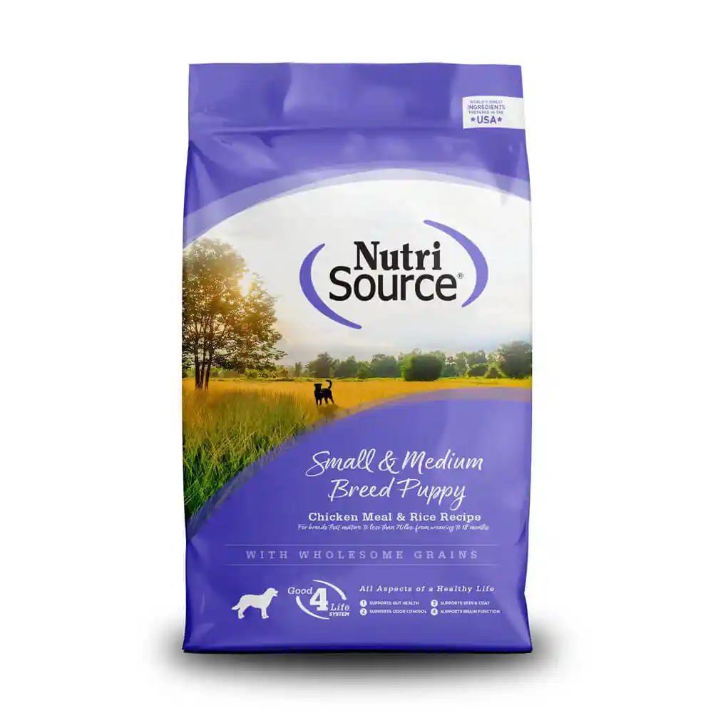 Small & Medium Breed Puppy Chicken & Rice Dry Dog Food 15-lb