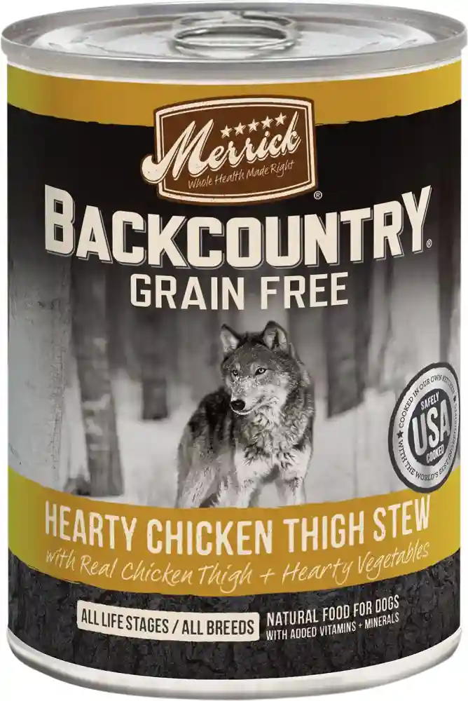 Backcountry Grain-free Hearty Chicken Thigh Stew Canned Dog Food 12.7-oz