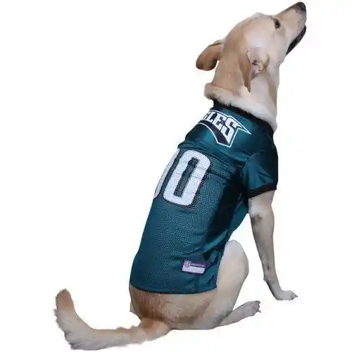 Nfl Philadelphia Eagles Dog & Cat Mesh Jersey In Midnight Green Medium