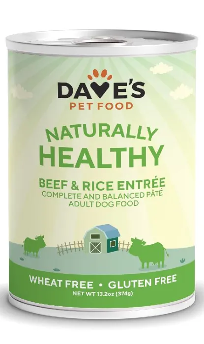 Dave'S Naturally Healthy Beef & Rice Recipe Canned Dog Food 13-Oz