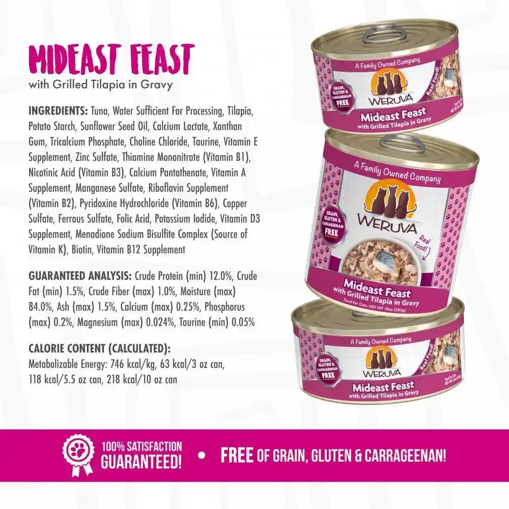 Mideast Feast With Grilled Tilapia Canned Cat Food 10-Oz