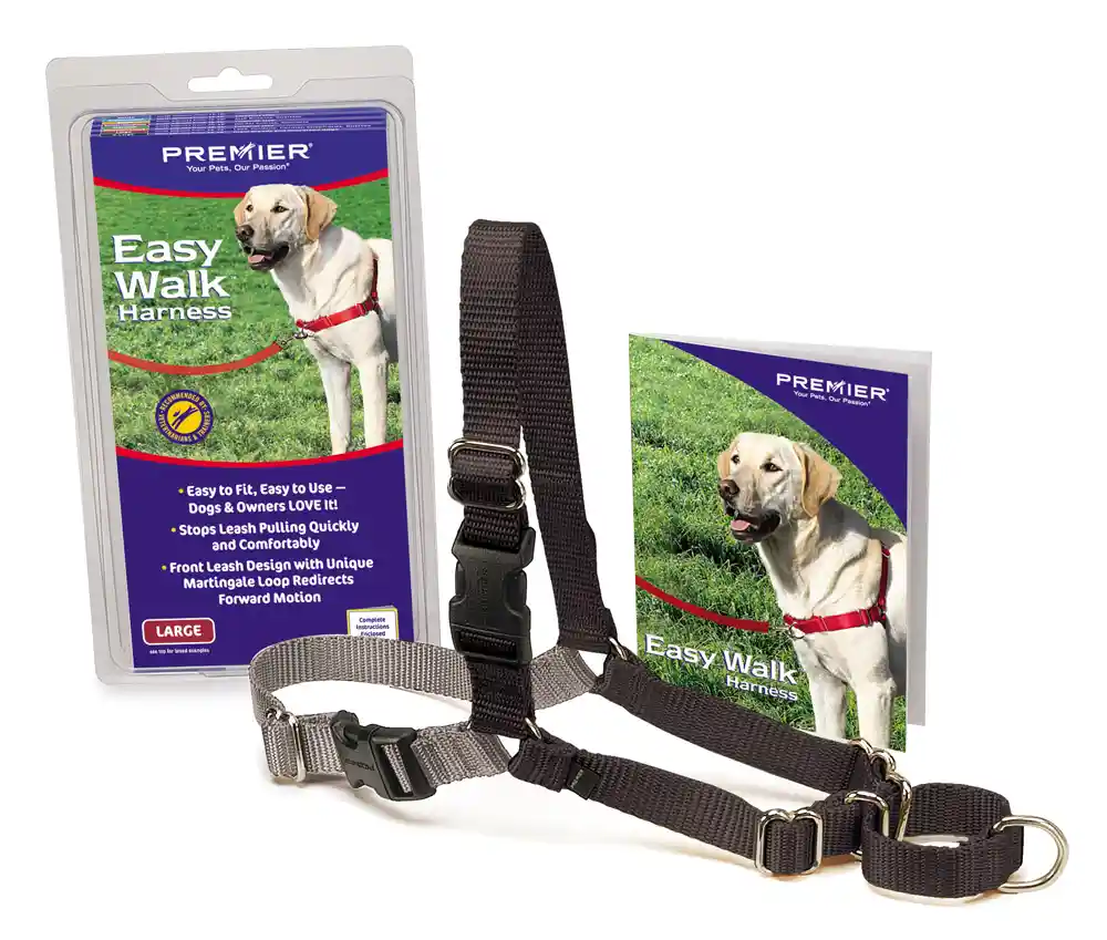 Deluxe Easy Walk No Pull Harness Large Steel