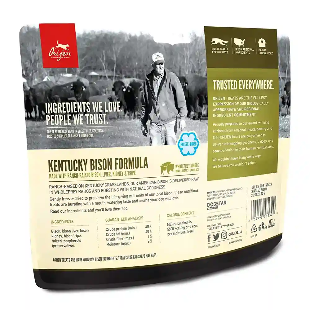 Orijen Freeze-Dried Kentucky Bison Formula Treats 1.5-oz