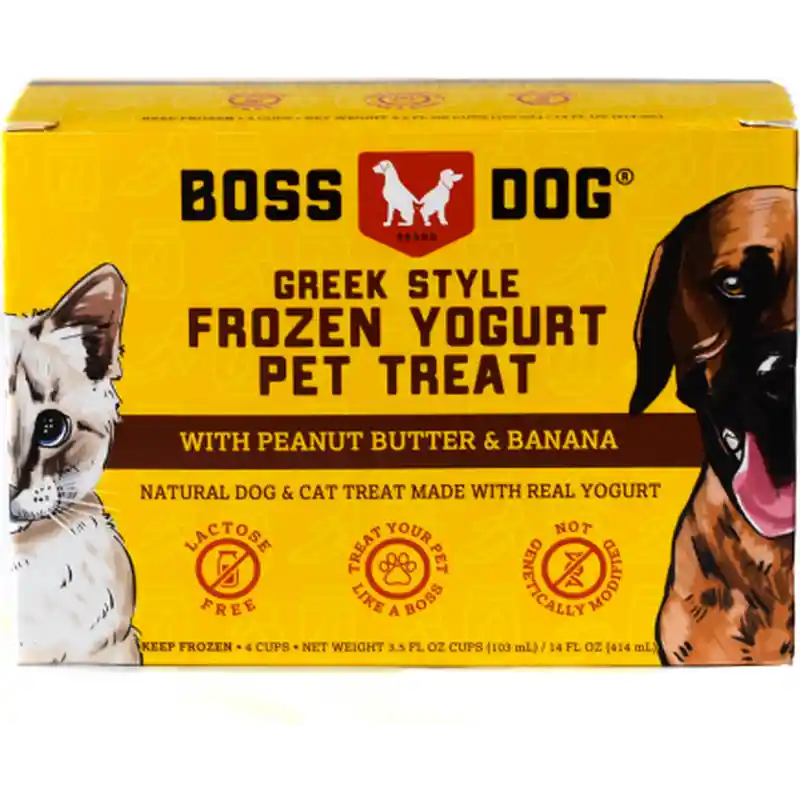 Boss Dog Frozen Yogurt Peanut Butter Banana 3.5-fl-oz / 14-oz 4-pack