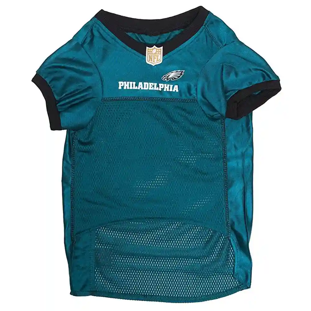 Nfl Philadelphia Eagles Dog & Cat Mesh Jersey In Midnight Green Medium