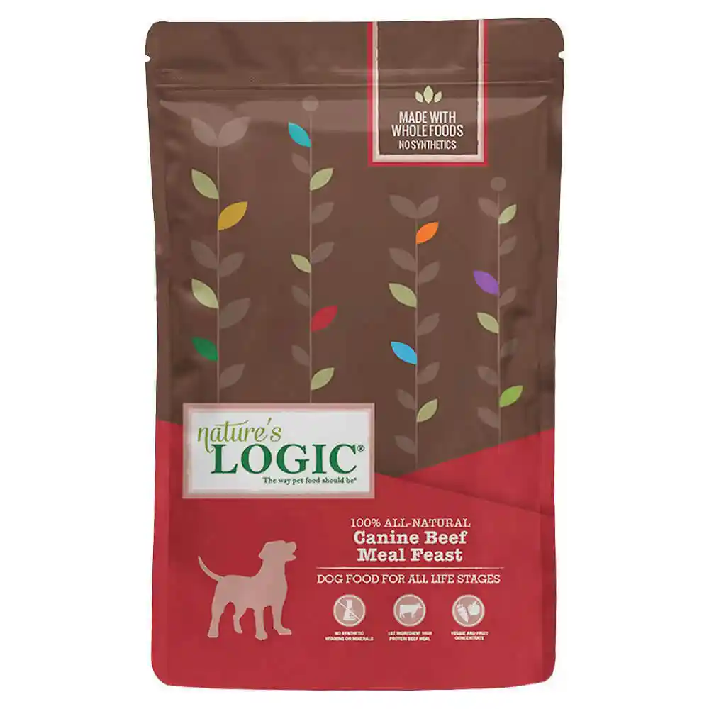 Nature's Logic Dry Kibble Dog Food, Beef 25-lb