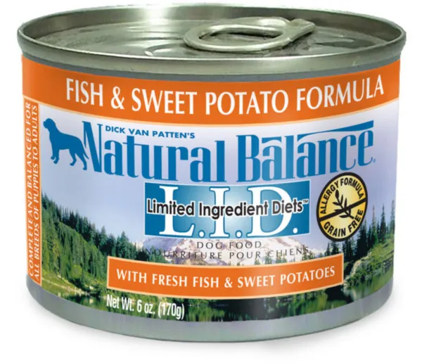 Lid Fish & Sweet Potato Canned Dog Food 6-oz