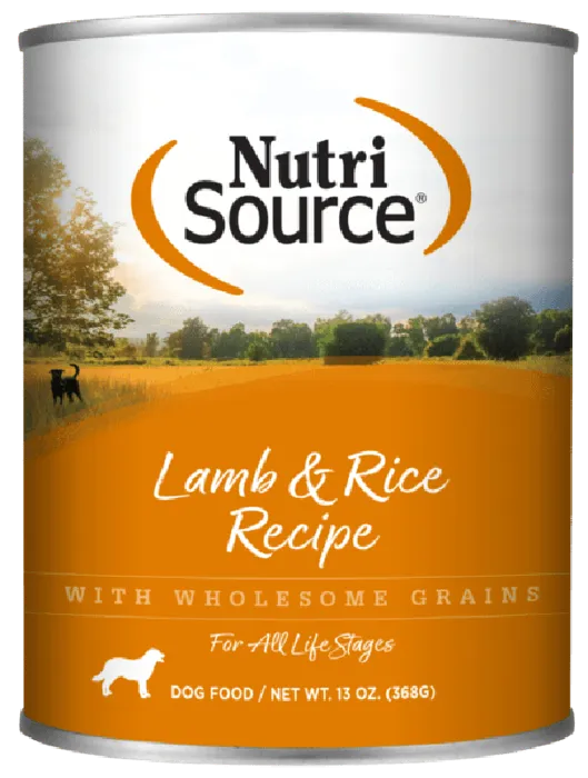 Nutrisource Dog Lamb & Rice Pate Can 13 Oz
