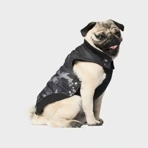Summit Stretch Puffer Vest In Black Camo 18"