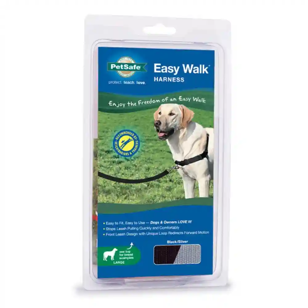Deluxe Easy Walk No Pull Harness Large Steel