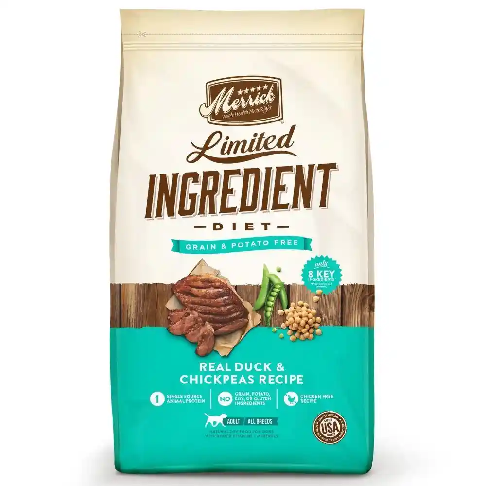 Limited Ingredient Diet Grain Free Real Duck & Chickpeas Recipe Dry Dog Food 22-Lb