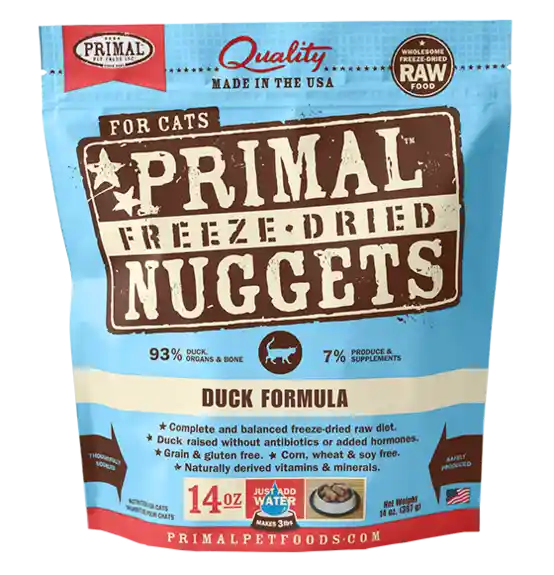 Freeze Dried Nuggets Grain Free Duck Formula Cat Food 14-Oz