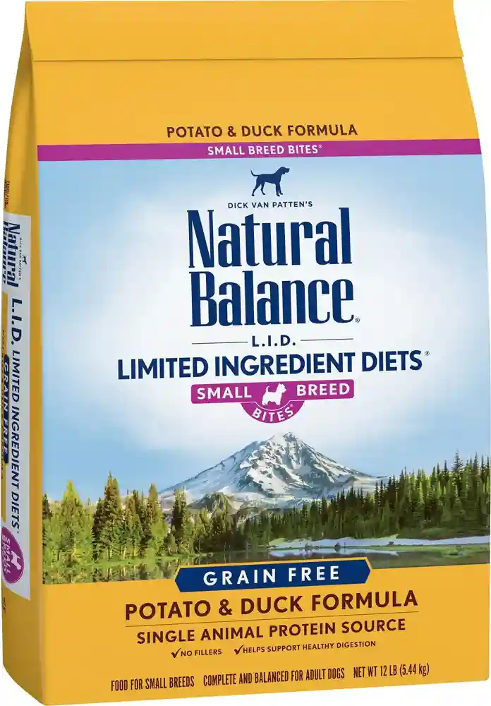 L.I.D. Limited Ingredient Diets Potato & Duck Formula Small Breed Bites Grain-Free Dry Dog Food 4.5-Lb