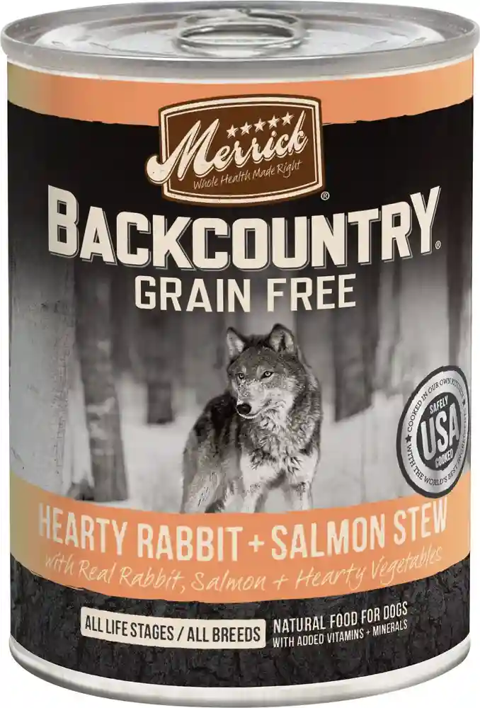 Backcountry Grain-free Hearty Rabbit & Salmon Stew Canned Dog Food 12.7-oz
