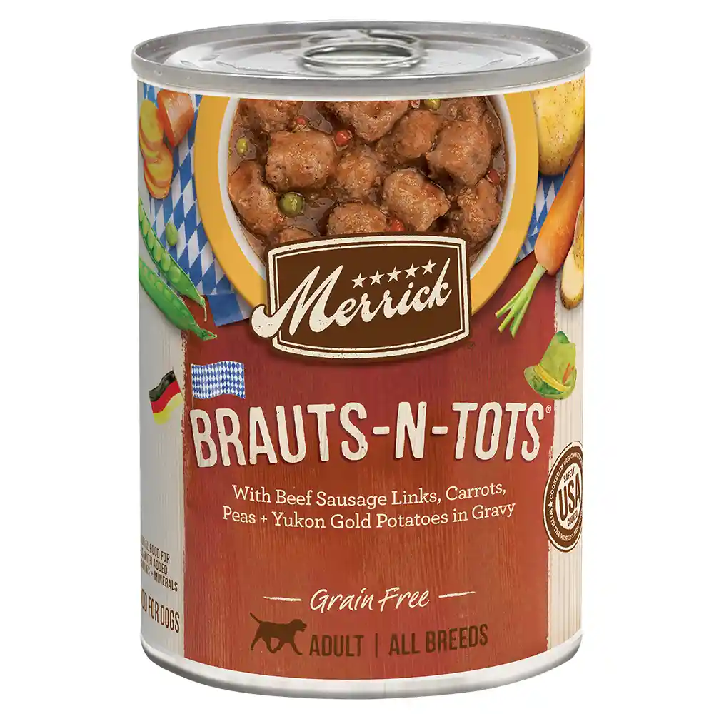 Classic Grain-free Brauts-n-tots Recipe Canned Dog Food 13.2-oz