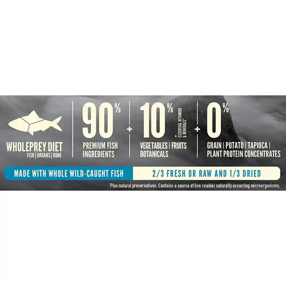 Dry Cat Food, Six Fish, Biologically Appropriate & Grain Free 4-lb