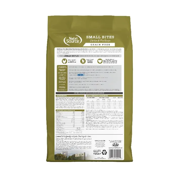 Grain Free Sm Breed Bites Chkn And Pea Food - 5lb