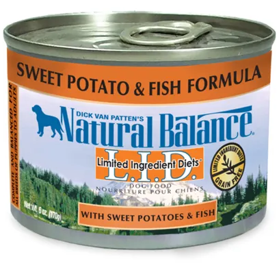 Lid Fish & Sweet Potato Canned Dog Food 6-oz