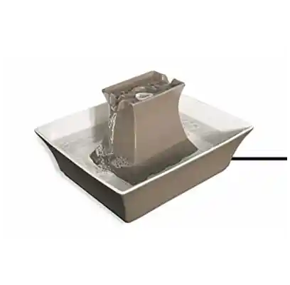 Ceramic Pagoda Pet Fountain Taupe One Size