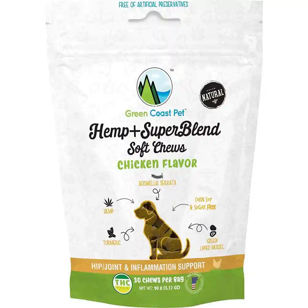 Hemp + Superblend Soft Chews - Chicken Flavor 3.17-oz
