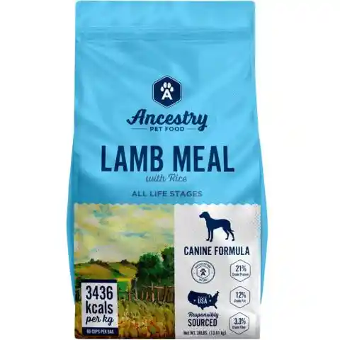 Ancestry Lamb Meal With Rice Grain Inclusive Dry Dog Food 12-Lb