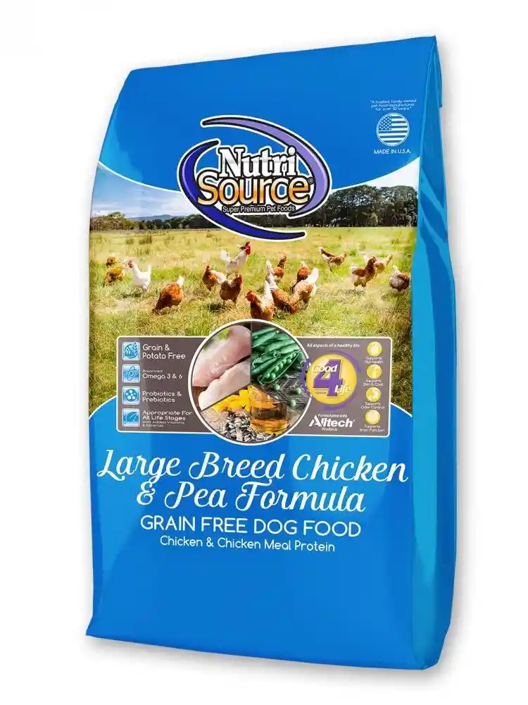 Grain Free Large Breed Chicken & Pea Dry Dog Food 30-Lb