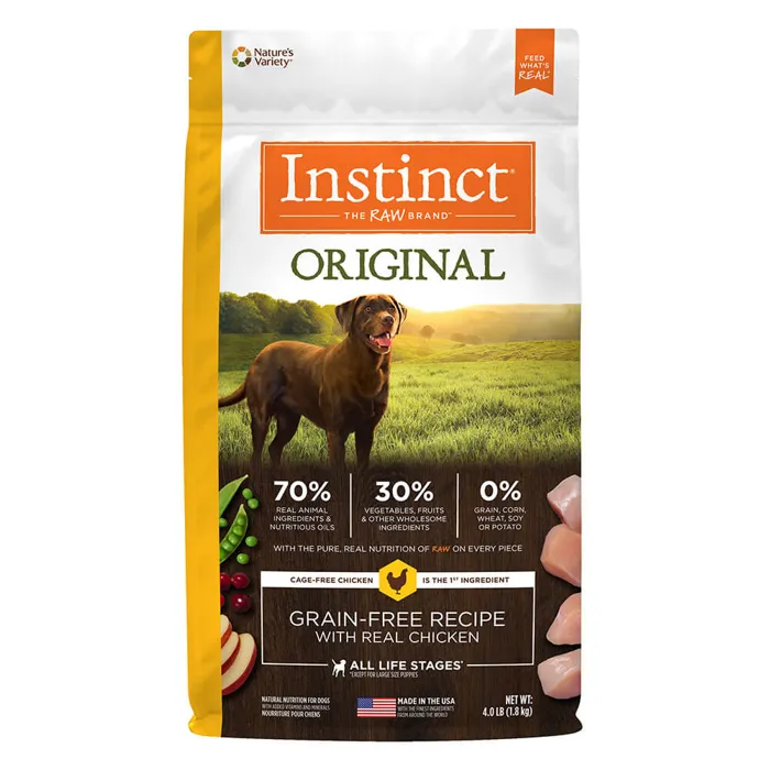 Instinct Original Gf W/ Real Chkn Nat Dog 4-lb