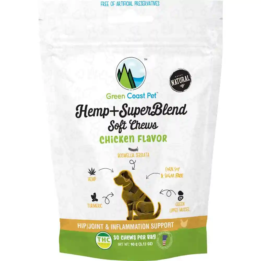 Hemp + Superblend Soft Chews - Chicken Flavor 3.17-oz