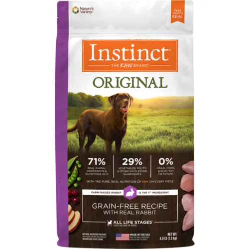 Instinct Original Gf W/ Real Rbt Nat Dog Food 4-lb