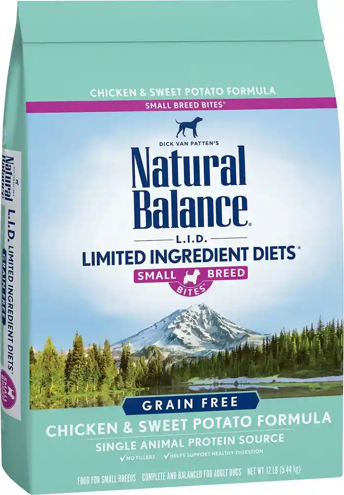 L.I.D. Limited Ingredient Diets Chicken & Sweet Potato Formula Small Breed Bites Grain-Free Dry Dog Food 12-Lb