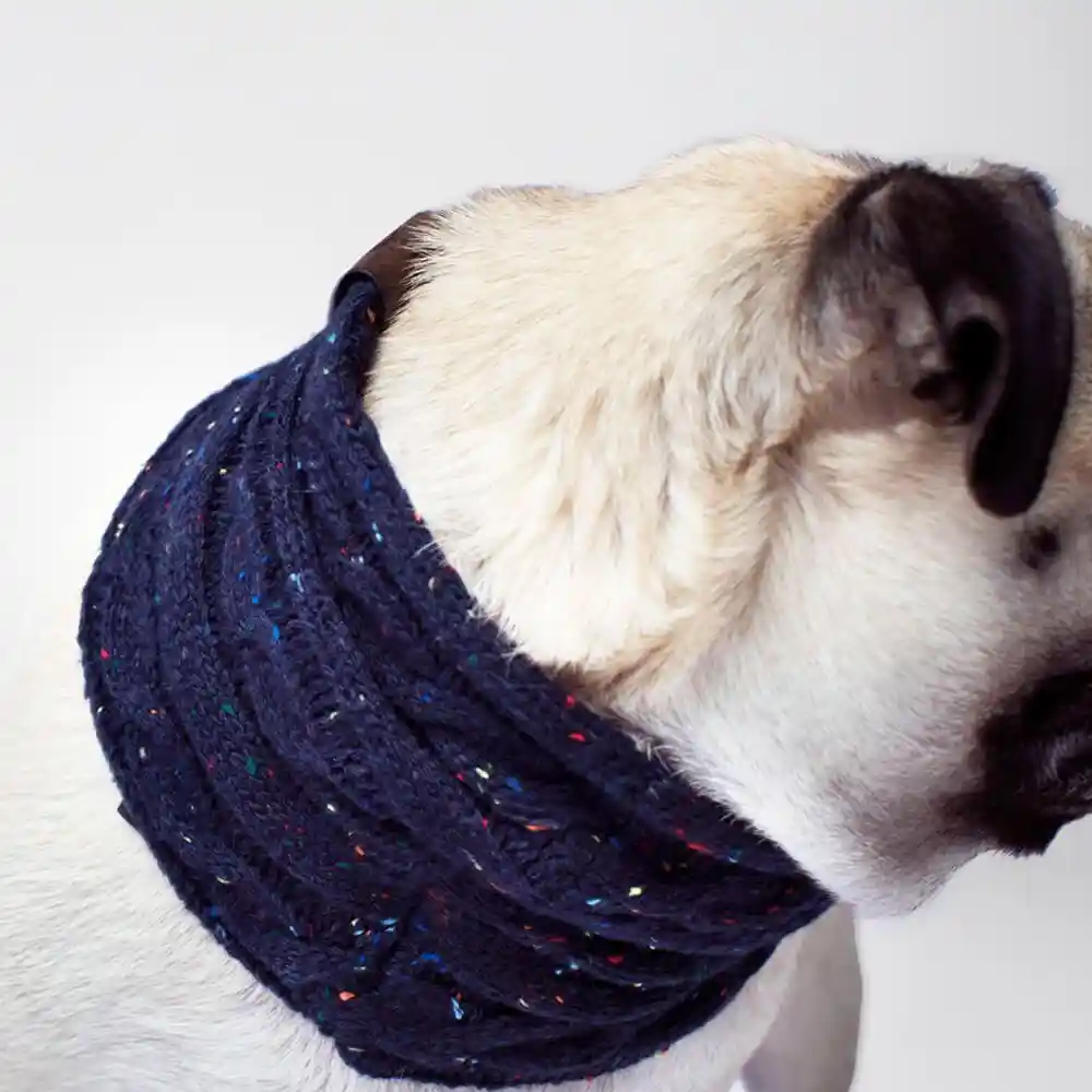 Cambridge Cableknit Scarf In Navy Medium