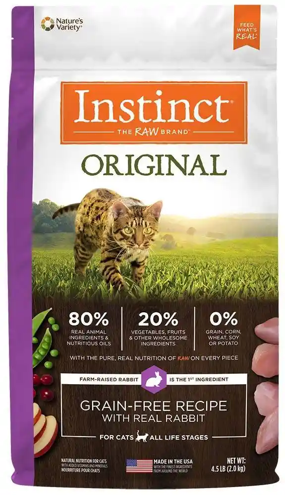 Instinct Original Gf W/ Real Rbt Nat Cat 10-lb