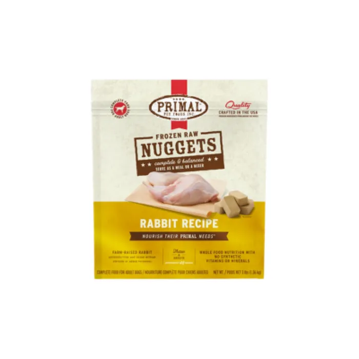 Primal Canine Raw Nuggets Rabbit 3-lb.