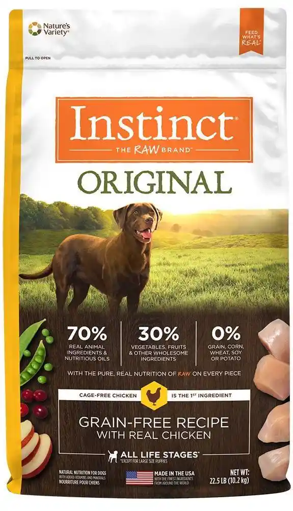 Instinct Original Grain Free Recipe With Real Chicken Natural Dry Dog Food 11-Lb